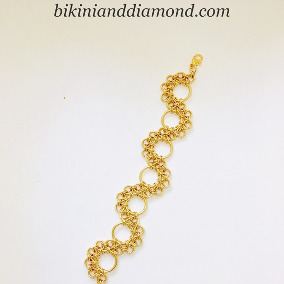 Handwoven 14K GF Chainmaille Bracelet NEW - Picture 6 of 6